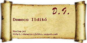 Demecs Ildikó névjegykártya